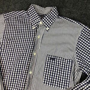 Fraternity Collection Mens S Patchwork Gingham Button Down Shirt Made in America